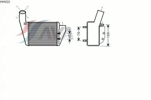 Интеркулер AVA VW4222