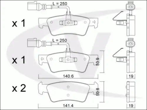 Тормозные колодки дисковые VAICO V10-8298