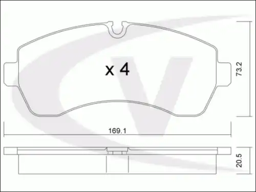 Тормозные колодки дисковые VAICO V10-8257