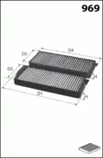 Салонный фильтр MECAFILTER JKR7276