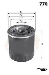 Фильтр масляный MECAFILTER ELH4400