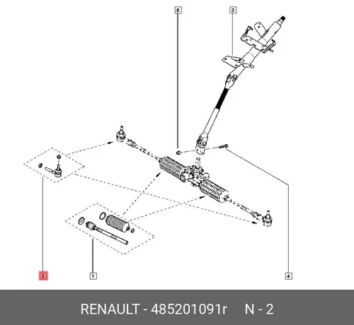 Рулевой наконечник RENAULT 485201091R