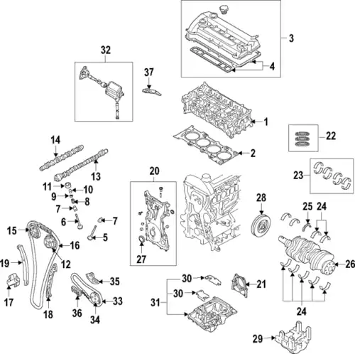 Колпачки маслосъемные MAZDA L3K910155A