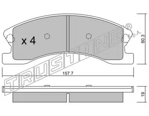 Тормозные колодки дисковые передняя ось TRUSTING 642.0