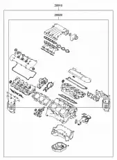 209103CB00 КОМПЛЕКТ ПРОКЛАДОК ДВИГАТЕЛЯ HYUNDAI
