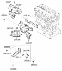 Прокладка коллектора KIA 2852125010