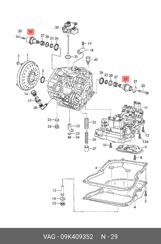(VW), ВАЛ 09K409352 VAG