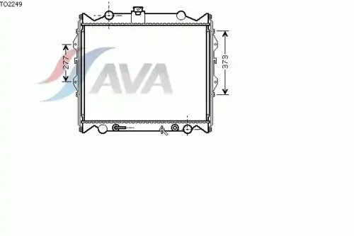 Радиатор системы охлаждения двигателя AVA TO2249