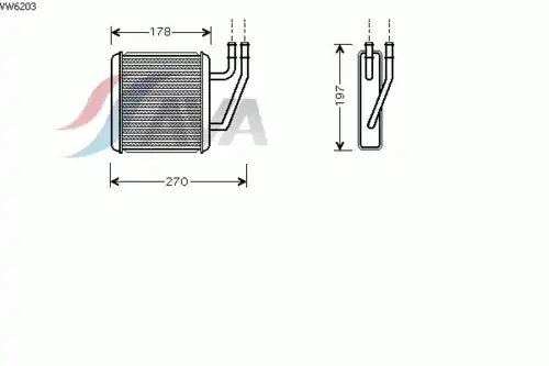 Радиатор печки AVA VW6203