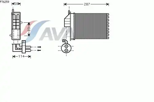 Радиатор печки AVA FT6259