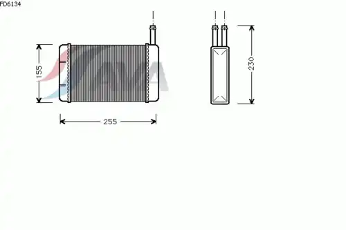 Радиатор печки AVA FD6134