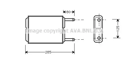 Радиатор печки AVA MZ6123