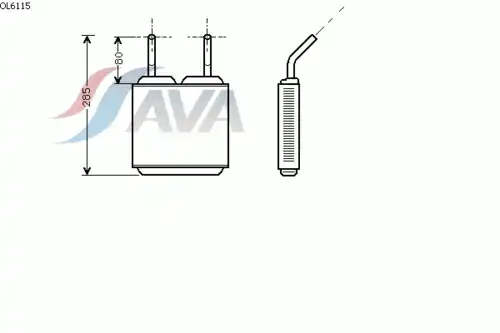 Радиатор печки AVA OL6115