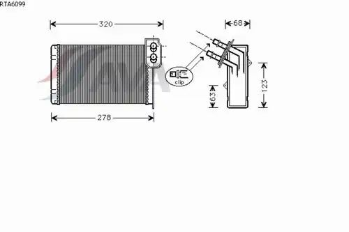 Радиатор печки AVA RTA6099
