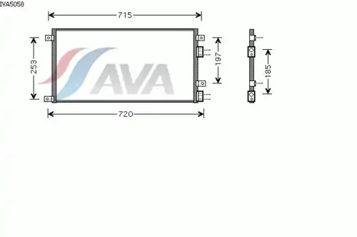 Радиатор кондиционера (конденсатор) AVA IVA5058