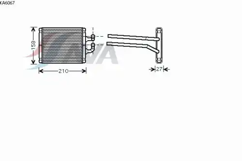 Радиатор печки AVA KA6067