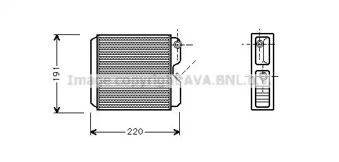Радиатор печки AVA OL6243