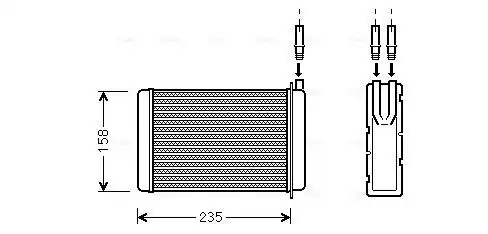 Радиатор печки AVA RT6090
