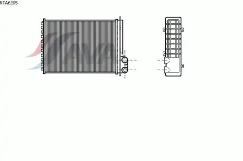 Радиатор печки AVA RTA6205