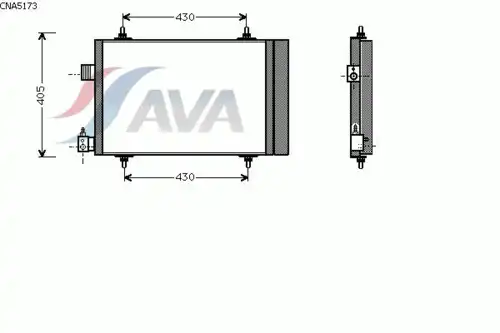 Радиатор кондиционера (конденсатор) AVA CNA5173D