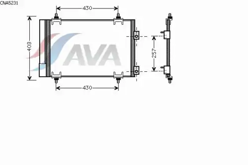Радиатор кондиционера (конденсатор) AVA CNA5231D