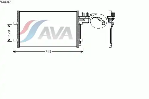 Радиатор кондиционера (конденсатор) AVA FDA5367