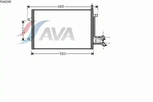 Радиатор кондиционера (конденсатор) AVA FDA5395