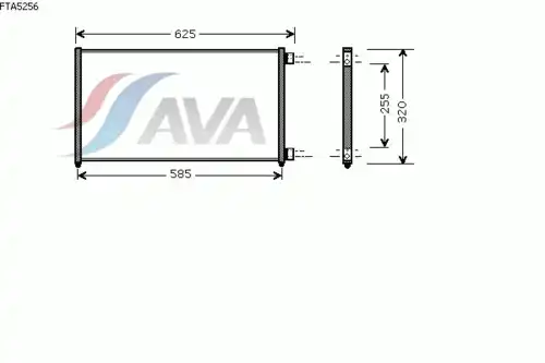 Радиатор кондиционера (конденсатор) AVA FTA5256