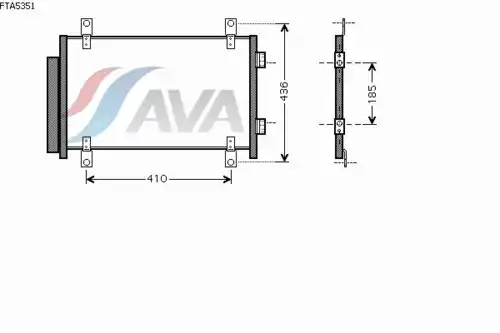 Радиатор кондиционера (конденсатор) AVA FTA5351D