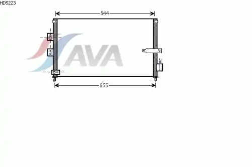 Радиатор кондиционера (конденсатор) AVA HD5223D