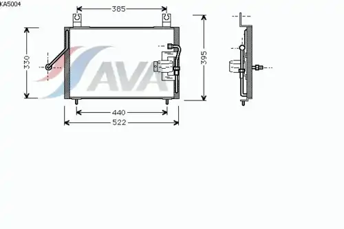 Радиатор кондиционера (конденсатор) AVA KA5004
