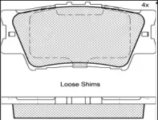 Тормозные колодки дисковые EM BRAKES D1212-8332