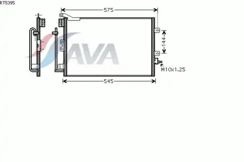 Радиатор кондиционера (конденсатор) AVA RT5395D