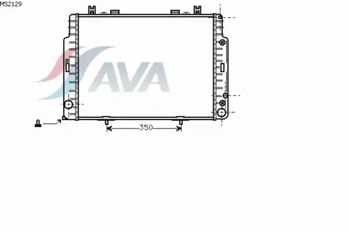 Радиатор системы охлаждения двигателя AVA MS2129