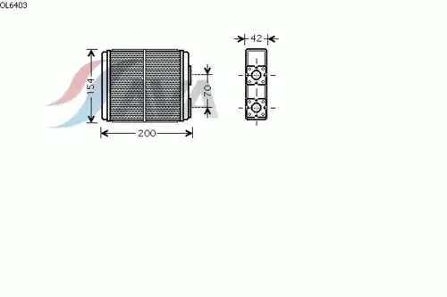 Радиатор печки AVA OL6403