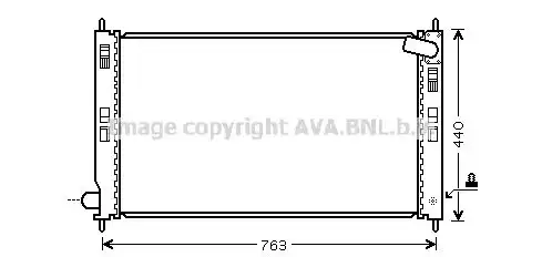 Радиатор системы охлаждения двигателя AVA MTA2207