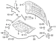 HOOD ASY FL3Z16612C FORD