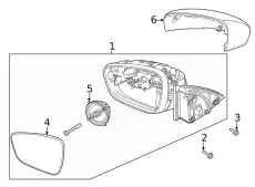 MIRROR ASY - REAR VIEW OUTER PJ6Z17683AB FORD