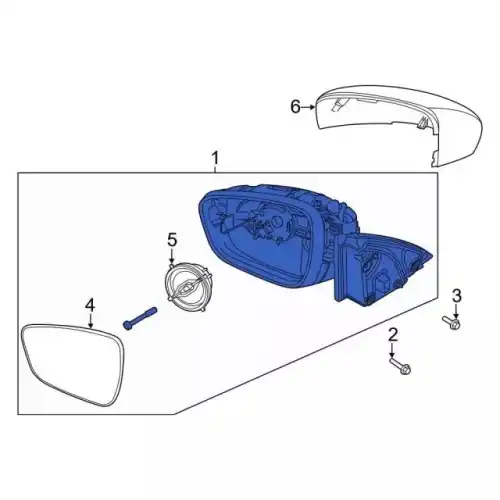 MIRROR ASY - REAR VIEW OUTER PJ6Z17683AB FORD