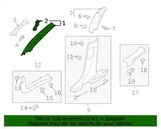 MOULDING - WINDSHIELD LJ6Z7803598AE FORD