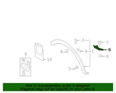 MOULDING ASY - FENDER HC3Z16A038AB FORD
