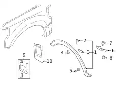 MOULDING ASY - FENDER HC3Z16A038AB FORD