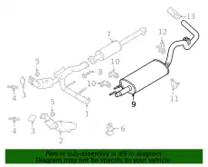 MUFFLER AND PIPE ASY - REAR PL3Z5230B FORD