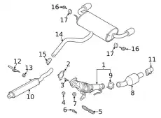 MUFFLER ASY - CENTRE AND REAR LX6Z5230PG FORD