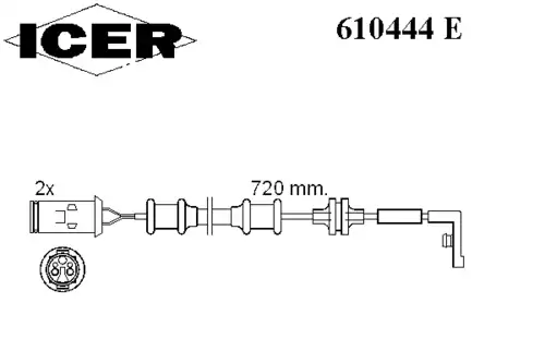 Датчик тормозных колодок ICER 610444 E