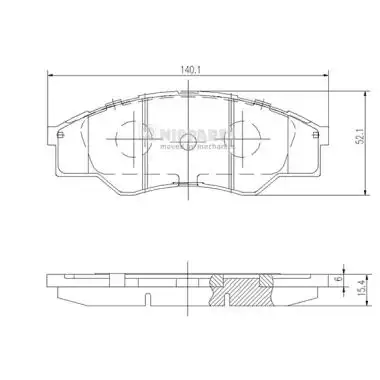 Тормозные колодки дисковые NIPPARTS N3602137
