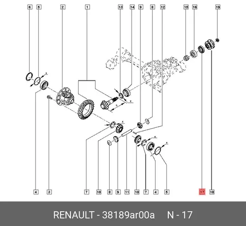 САЛЬНИК 38189AR00A RENAULT
