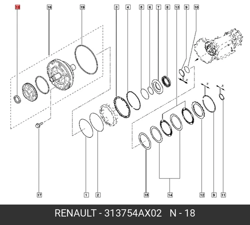 САЛЬНИК 313754AX02 RENAULT