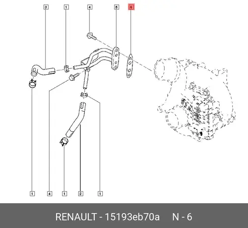 ПРОКЛАДКА РЕЗИНОВАЯ 15193EB70A RENAULT