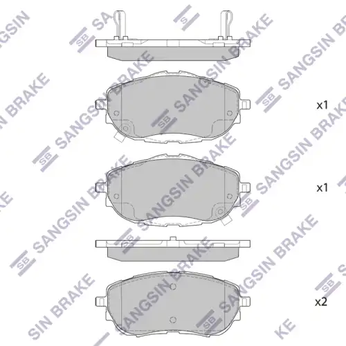 Тормозные колодки дисковые передняя ось SANGSIN SP1700A
